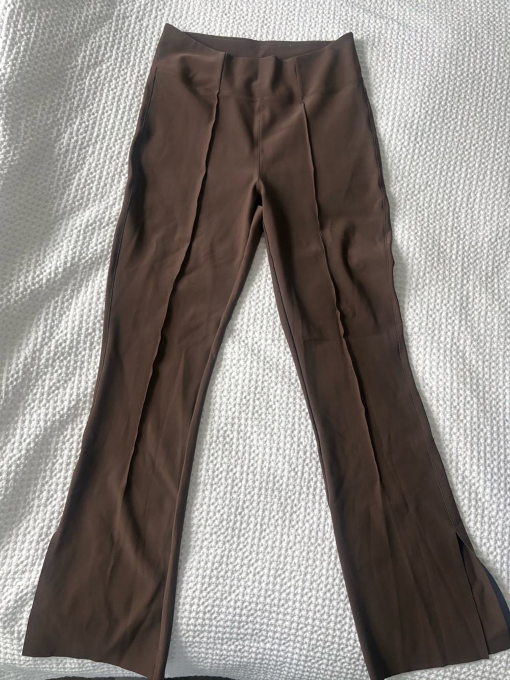 Brown High-Rise Flare Pants